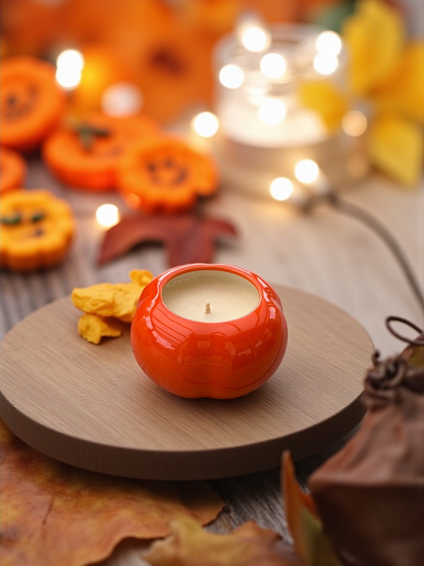 Bougie citrouille givrée