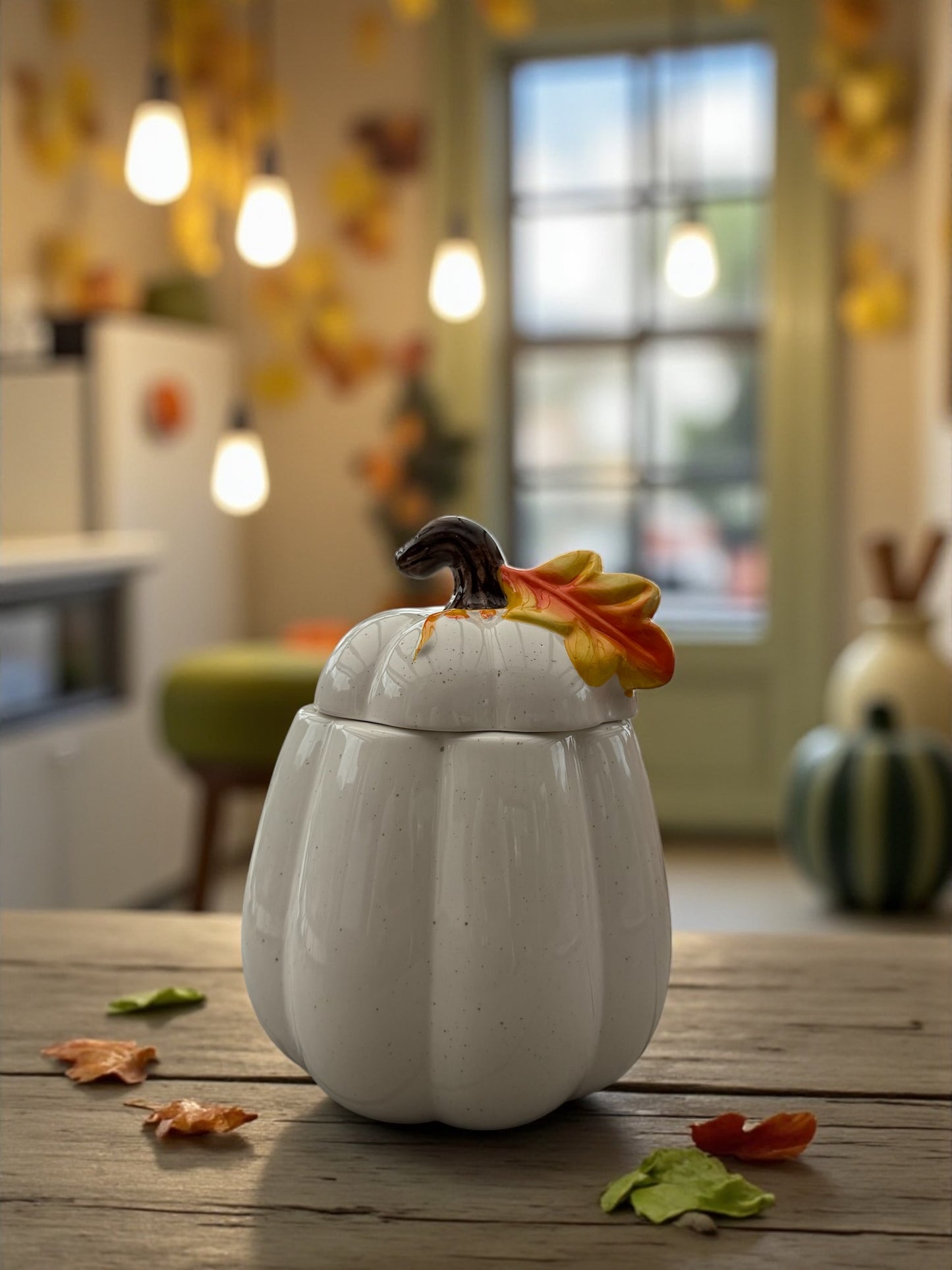 Bougie citrouille blanche ambrée